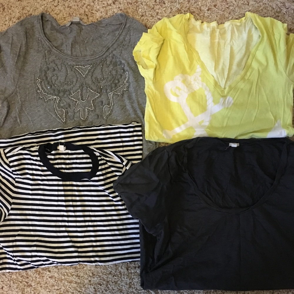 Lot of 4 small J. crew tshirts